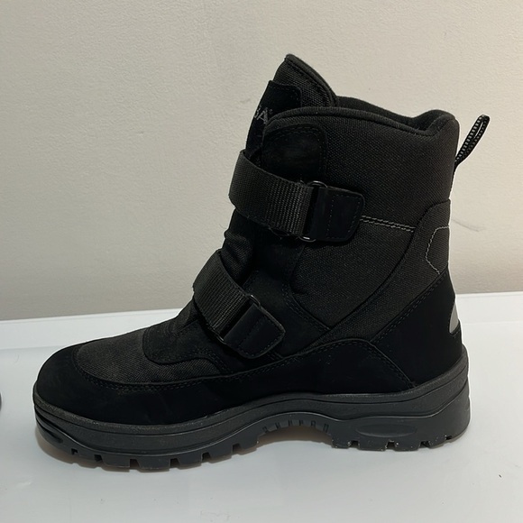 Attiba Black Tall Snow Boots Velcro Men’s 8 or Women’s 10 EU Size 43 Above Ankle - Picture 11 of 15